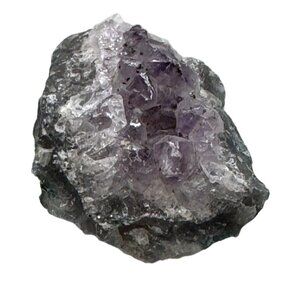 Raw Amethyst & Green Quartz Crystal Mineral Specimen For Collectors Display READ
